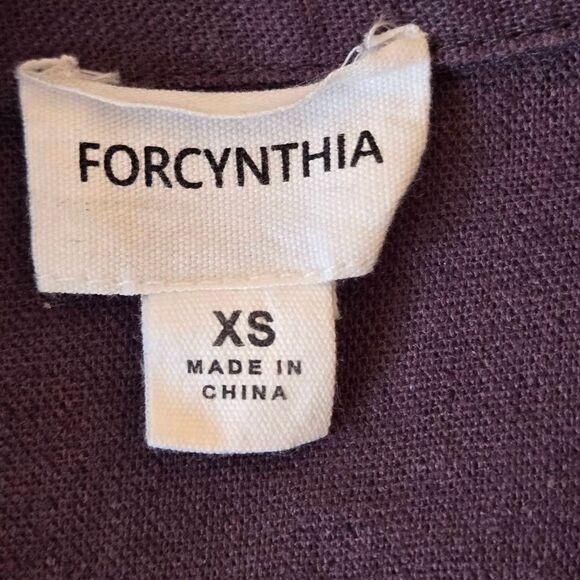 For Cynthia Womens Linen Blend Casual Lagenlook Oversized Pockets Midi Dress XS - Picture 3 of 13